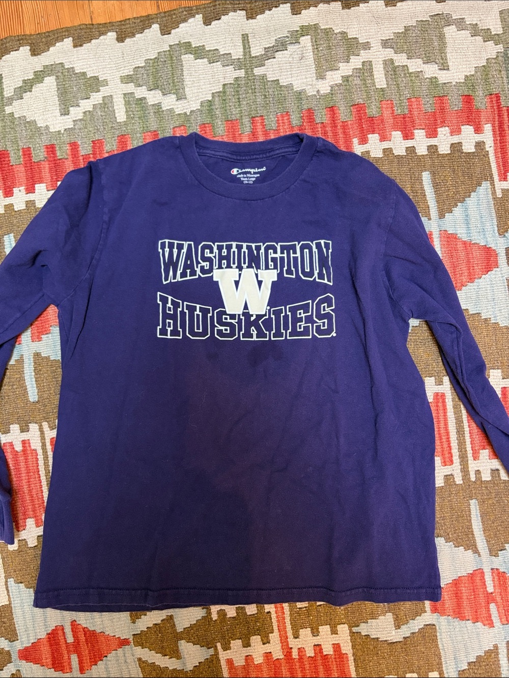 Champion Purple Washington Huskies Long Sleeve Tee